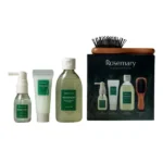 Aromatica – Rosemary Scalp Scaling Trial Kit (With Mini Wooden Hair Brush) – 1set (4items)