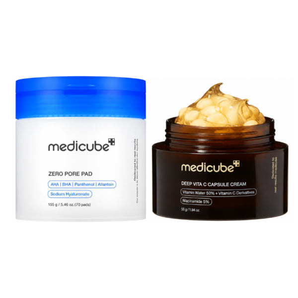 Medicube Pore Reset Duo – Zero Pore Pad 2.0 + Deep Vita C Capsule Cream