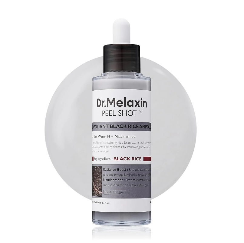 dr. melaxin Dr.Melaxin – Peel Shot Exfoliant Black Rice Ampoule, 80ml - Figura 1