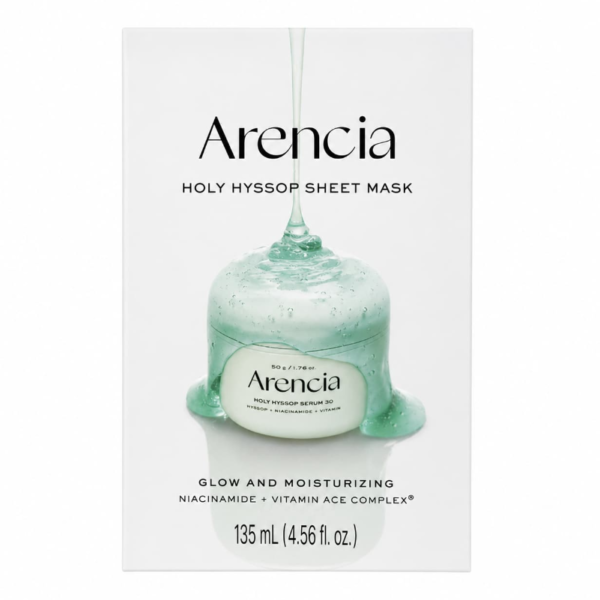 Arencia – Holy Hyssop Sheet Mask, 27ml, 5ea