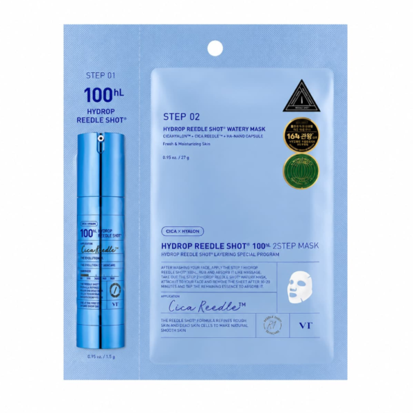 VT Cosmetics – Hydrop Reedle Shot 100hL 2 Step Mask, 1 sheet