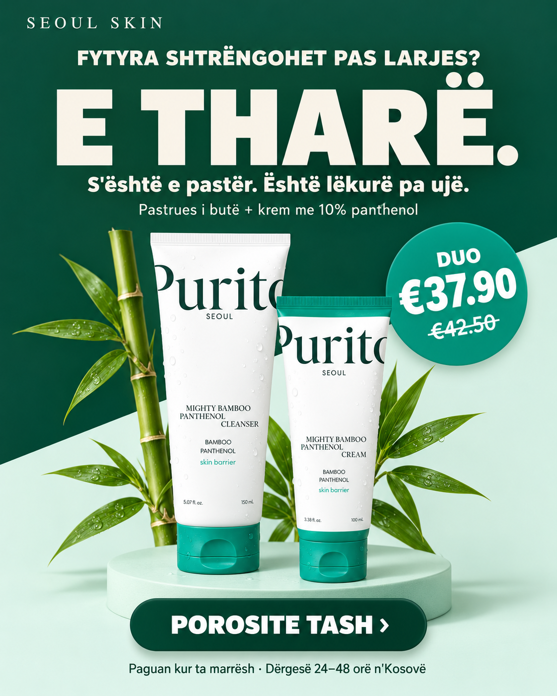 Purito Duo – Cleanser + Panthenol Cream